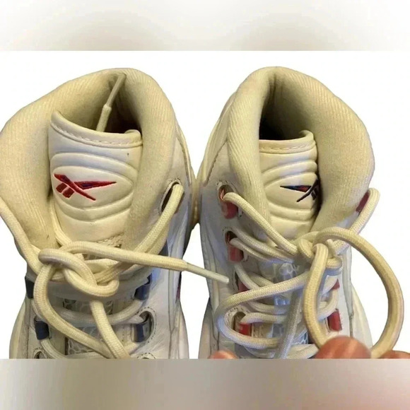 Reebok Question Mid J Double Cross Basketball Shoes Allen Iverson Size 8 - Picture 5 of 9